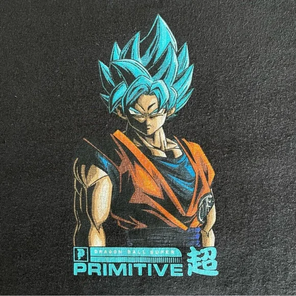 Primitive x Dragon Ball Z Shadow Goku T-Shirt Black MEDIUM - Picture 4 of 7
